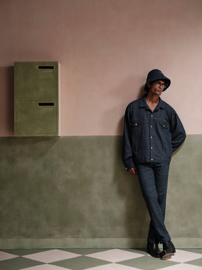 Dean Dark Wash Engraved Jacket