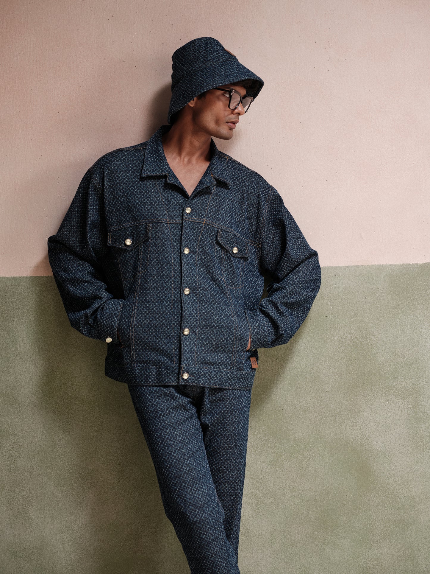 Dean Dark Wash Engraved Jacket