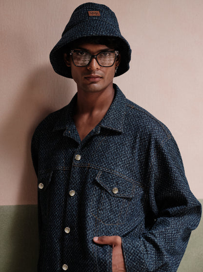 Dean Dark Wash Engraved Jacket