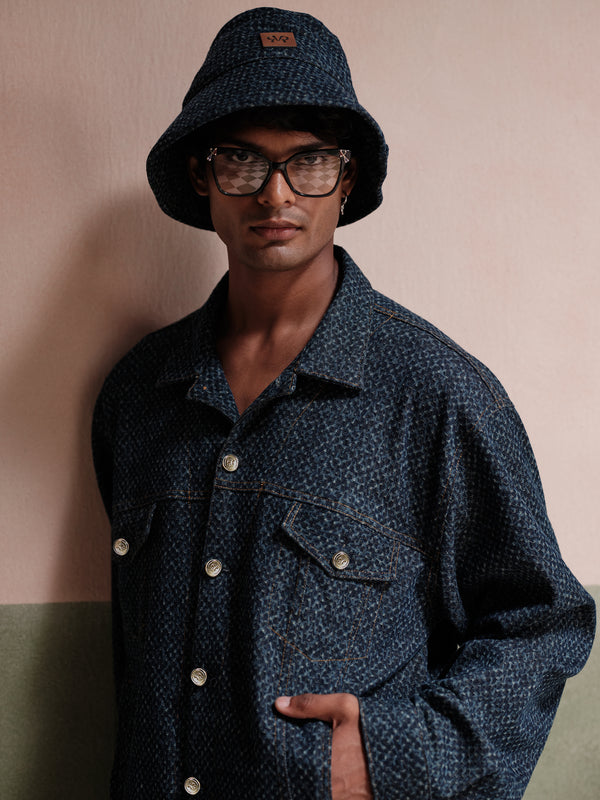 Dean Dark Wash Engraved Jacket