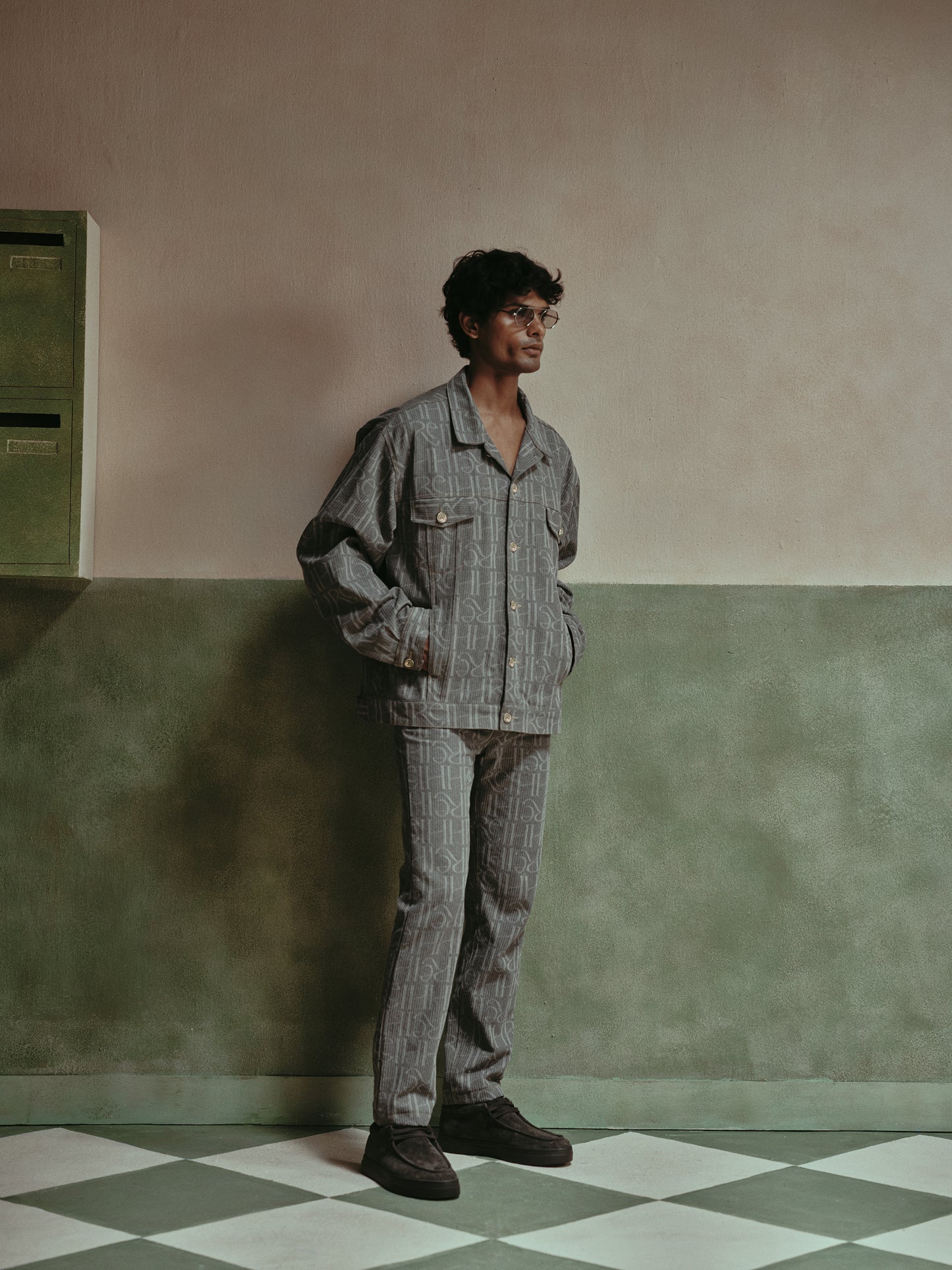 Arden Grey Wash Jacket & Jeans Set
