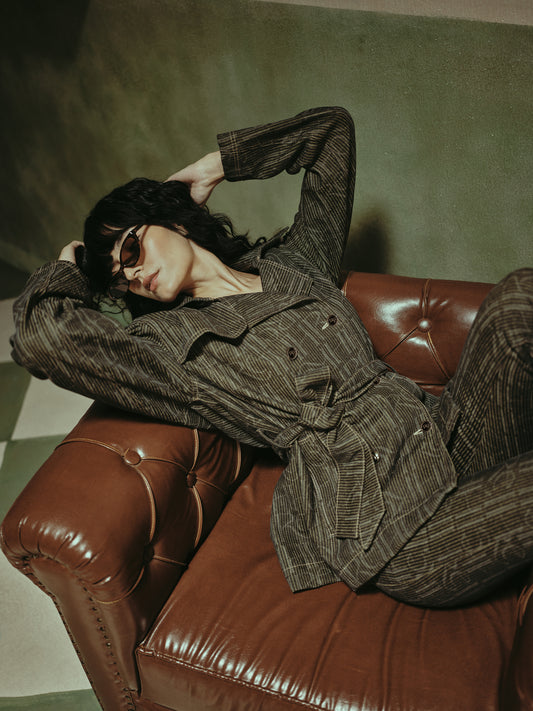 Vera Engraved Coco Wash Trench Jacket