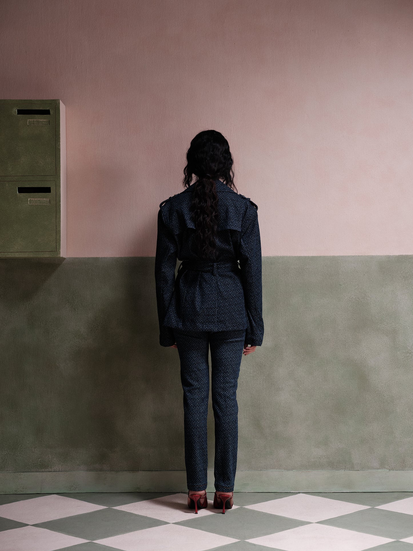 Amara Dark Wash Women's Trench Jacket