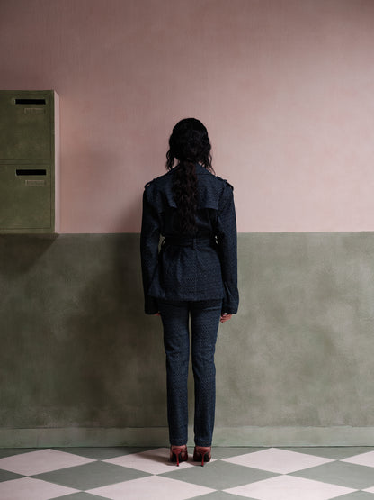 Amara Dark Wash Women's Trench Jacket