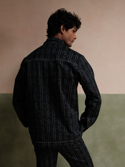 Miles Topstitch Shacket & Straight Fit Denim Set