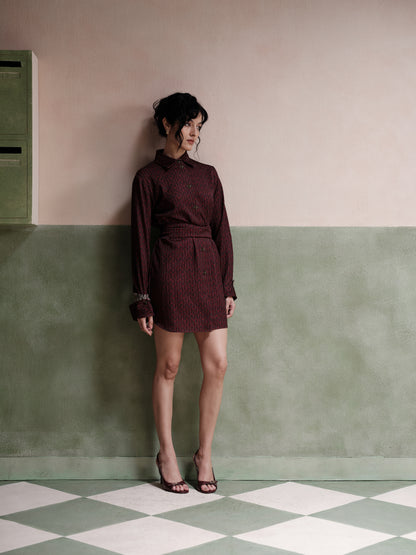 Thea Belted Twill Shirt Dress