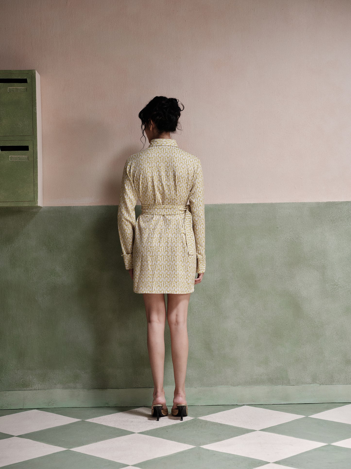 Thea Belted Twill Shirt Dress