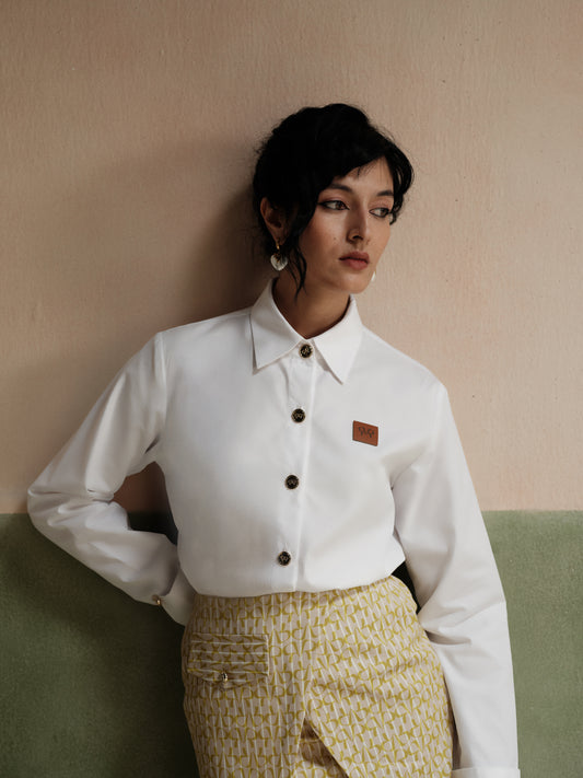 Clara Vanilla Waffle shirt