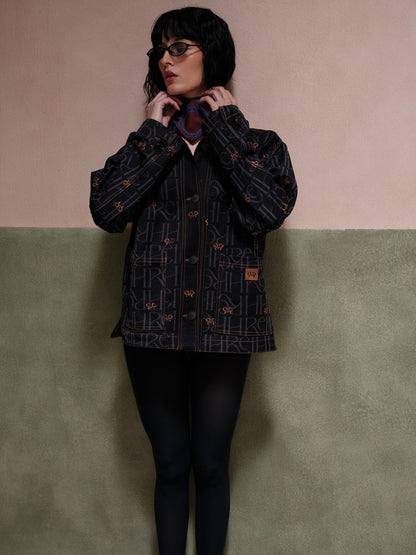 Ava Oversized Embroidered Shacket