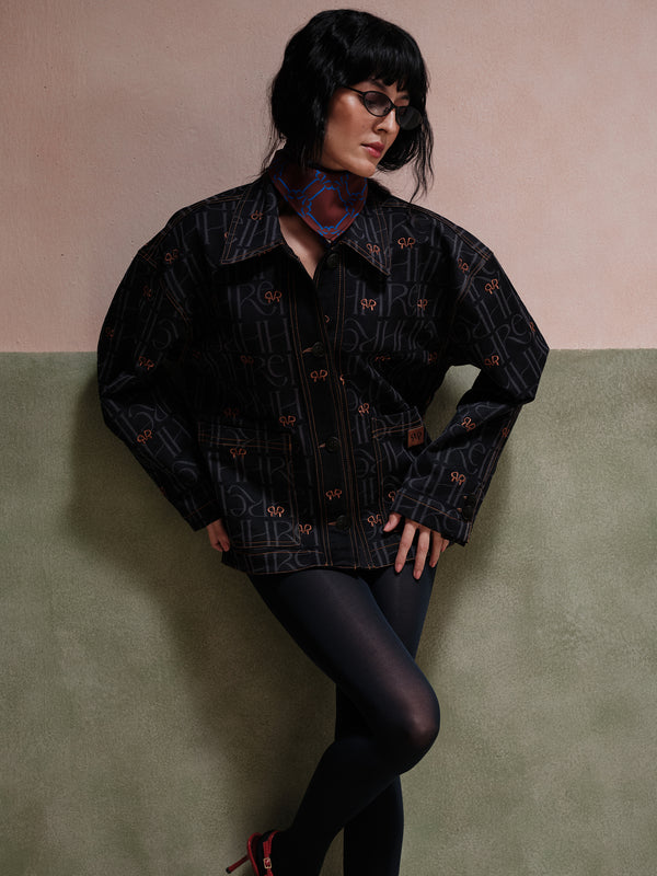 Ava Oversized Embroidered Shacket