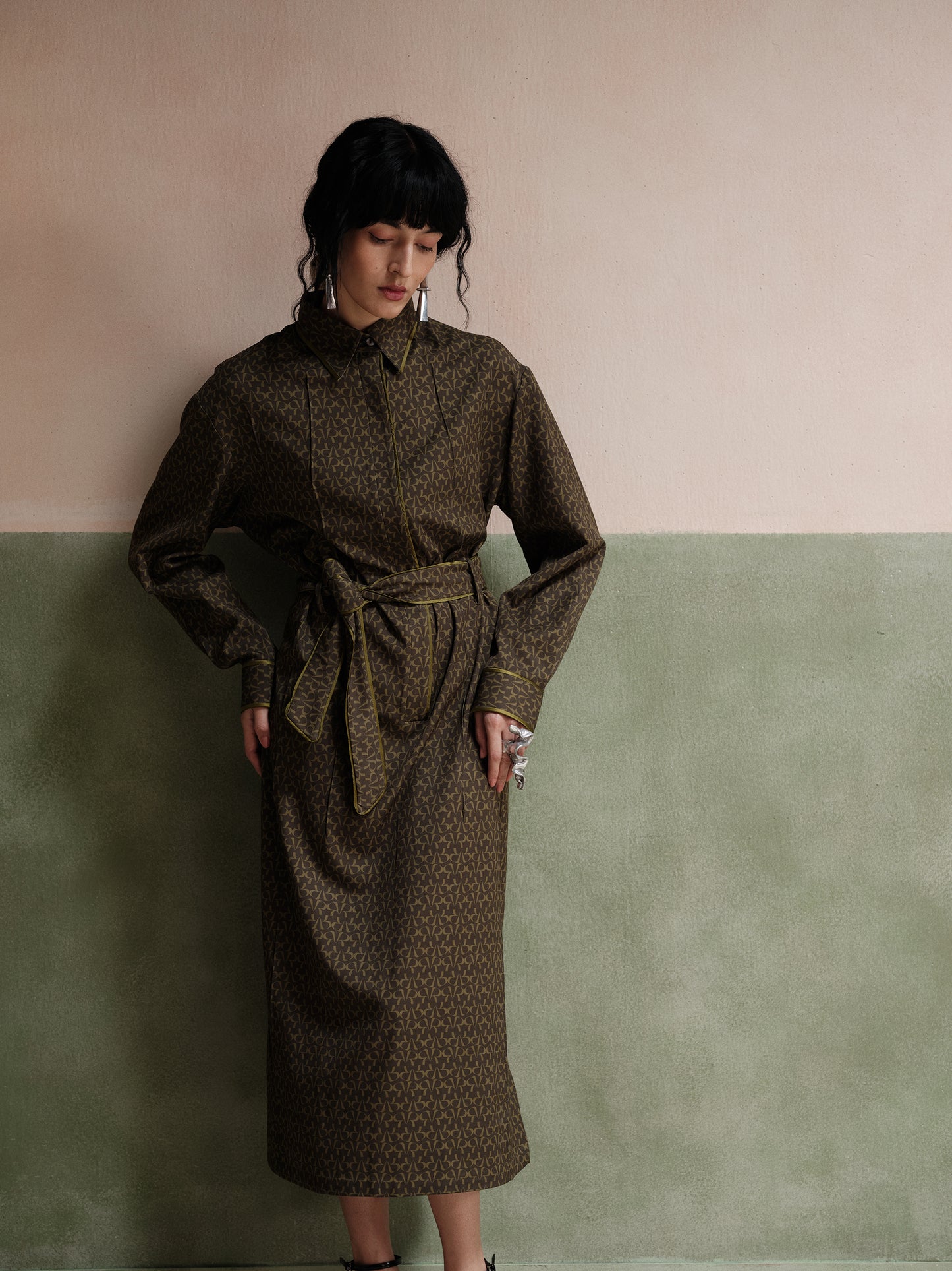 Zoe Printed Tie-Up Dress