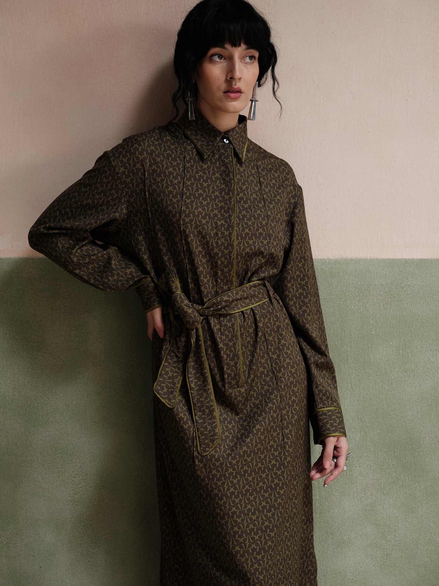 Zoe Printed Tie-Up Dress