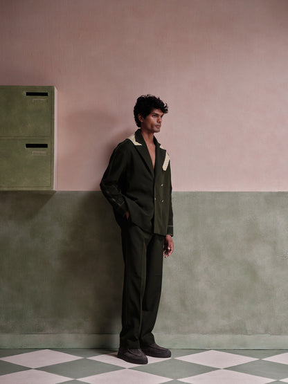 Reign Relaxed-Fit Double-Breasted Blazer Set