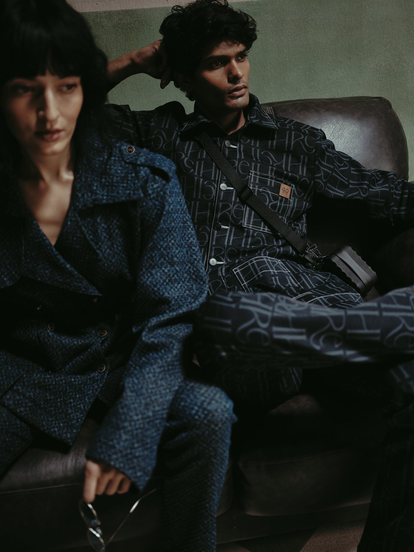 Miles Topstitch Shacket & Straight Fit Denim Set