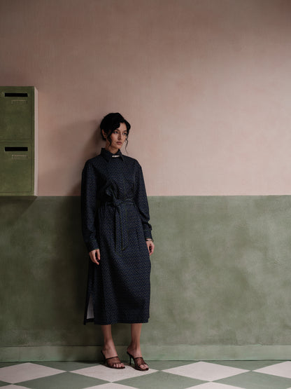 Zoe Printed Tie-Up Dress