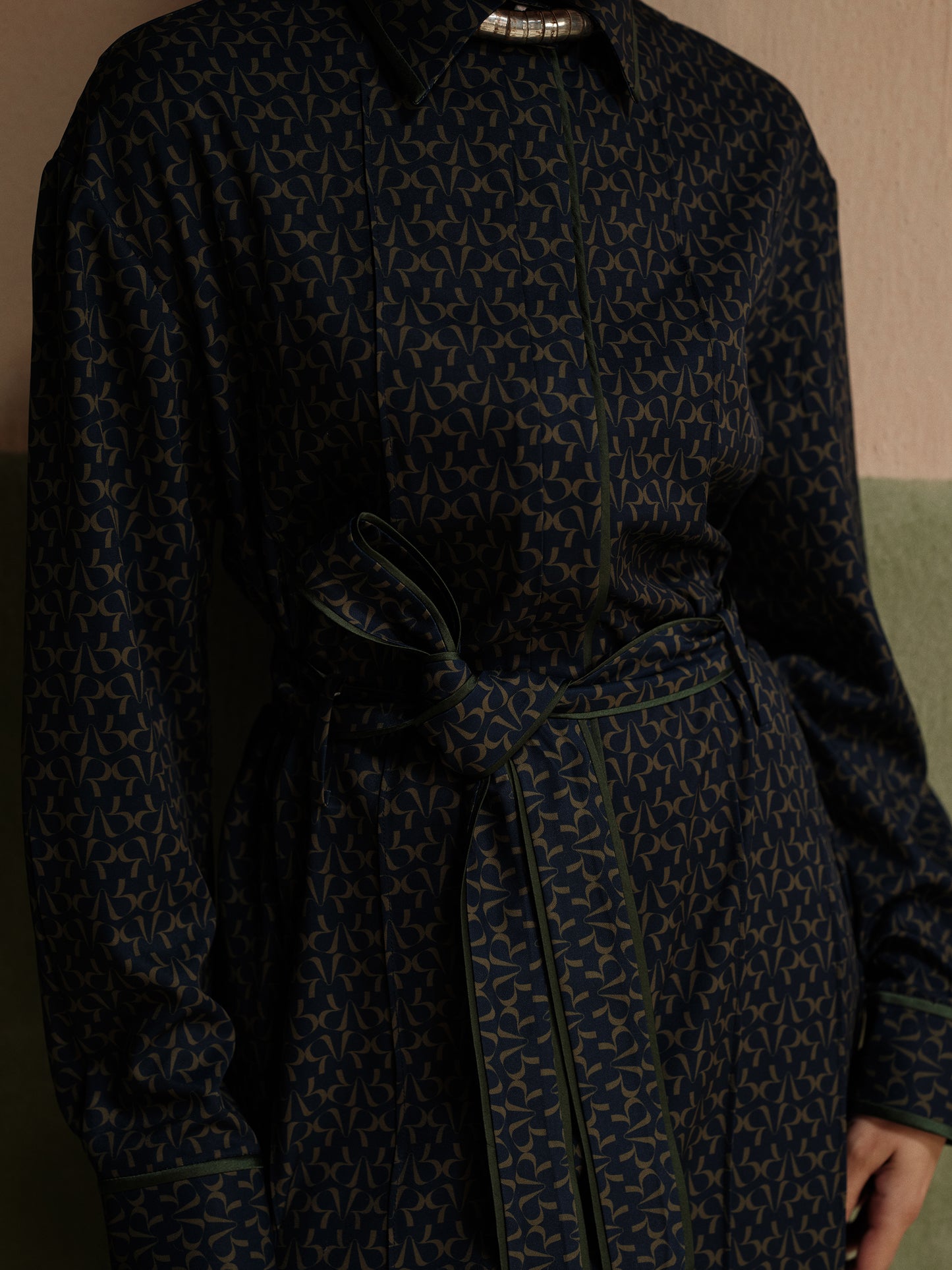 Zoe Printed Tie-Up Dress