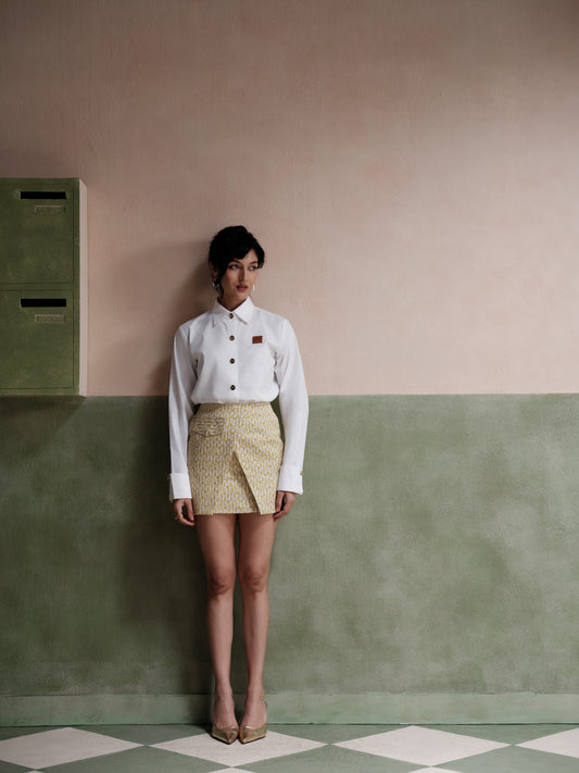 Clara Vanilla Waffle shirt